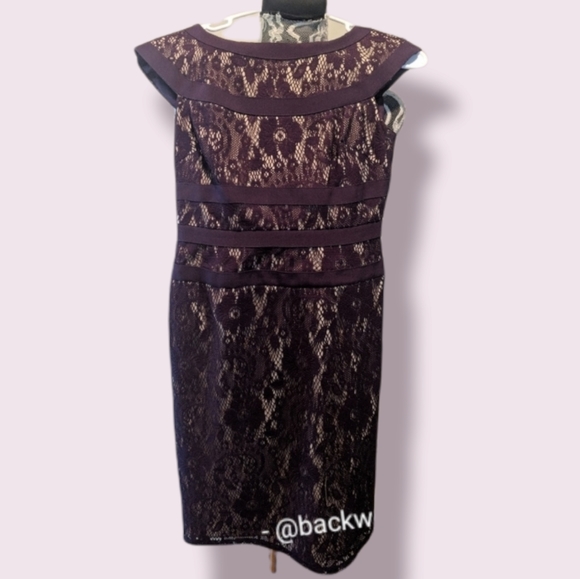 Adrianna Papell Dresses & Skirts - Adrianna Papell Purple Lace Dress